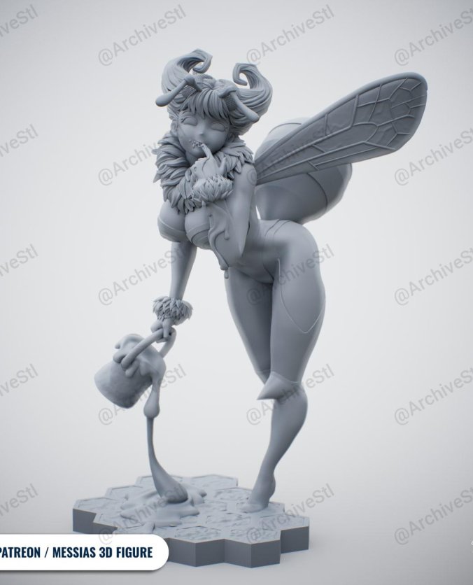 蜜蜂女 Q Bee 3D打印图纸